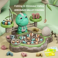 MAINAN TOPSKY Permainan Memancing Dinosaur Valley Bertenaga Baterai Mainan Edukatif untuk Usia 8-13 Tahun Unisex Model Plastik ABS 464144