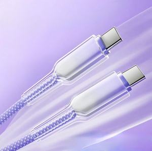 1.2m c-c 60W nhanh chóng sạc dữ liệu cáp Type-C để Type-C bện Nylon Áo khoác linh hoạt CC cáp cho iPhone - Product Image 1