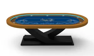 Top Casino Baccarat Gambling Poker Table Cheap Oval Table De Poker 10 Seat Texas Poker Tables