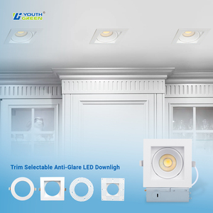 Plafonnier anti-éblouissement 4'' 15W carré ou rond encastré ou sans encastrement, éclairage LED avec certificat ETL - Product Image 6