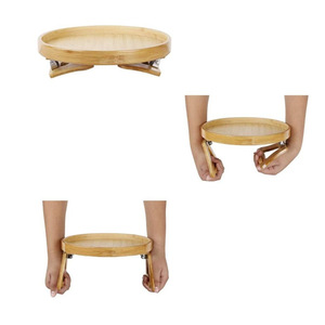 Divano in bambù bracciolo vassoio tavolo divano bevanda Snack <span class=keywords><strong>Clip</strong></span> sul tavolino divano vassoio per bracciolo divano portabicchieri vassoio - Product Image 4