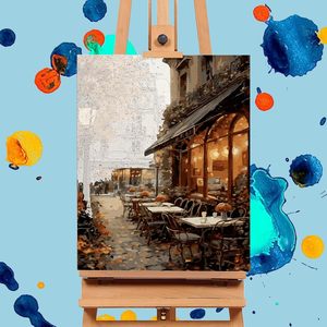 SONGWOO ART Kit de Pintura por Números para Adultos Principiantes, <span class=keywords><strong>Paisaje</strong></span> Acrílico, Personalizable, para Decoración de Pared - Product Image 4