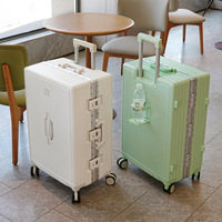 Valise PC durable multifonction de grande capacité avec port de charge USB Spinner Caster Cup Holder Rod Case-Carry-Ons