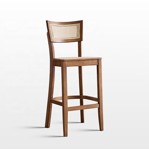 Contemporary Modern <strong>Bar</strong> Stools Luxury Wooden Rattan Minimalist Aviation Restaurant <strong>Breakfast</strong> <strong>High</strong> <strong>Chairs</strong> <strong>for</strong> Counter <strong>Bar</strong> Stool - Product Image 5