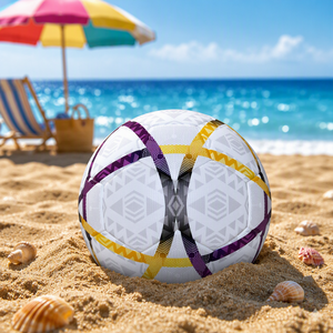 High Quality 32 Panels Custom Logo Machine Stitched Thermal Bonded Eco-Friendly Soccer Ball 3.5mm PVC <b>Foam</b> Leather Size 5 - Product Image 3