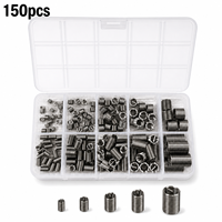 150 pièces d'inserts filetés autobloquants en acier inoxydable 304, type entièrement fileté, pour réparation de filetage