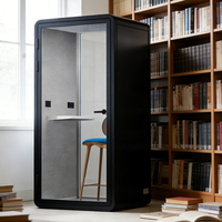 Cabine téléphonique insonorisée moderne pour une personne, avec structure en acier extensible, pour la maison, le bureau, l'école, les réunions, design modulaire