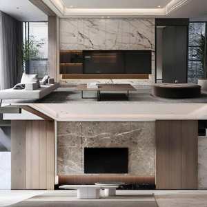 Meubles TV personnalisés Meubles TV modernes de luxe en bois de salon dernier design Meuble TV moderne en bois Armoire - Product Image 2