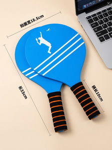 Raquettes de <span class=keywords><strong>badminton</strong></span> de plage en bois recyclé OEM/ODM pour 2 joueurs avec volants colorés pour jeu familial en jardin - Product Image 4