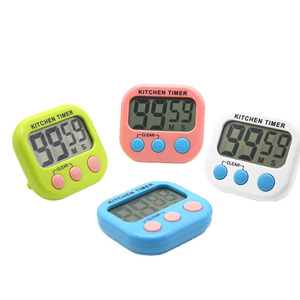 טיימר מטבח קטן עם ספרות גדולות תצוגת LCd עיצוב ריבועי אלקטרוני מגנטיות פלסטיק לשימוש יומיומי - Product Image 2