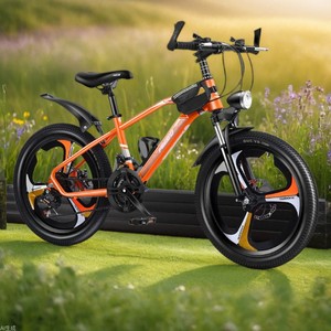 Bicicleta de Montaña para Niños de 20 Pulgadas con Horquilla de Suspensión, Frenos de Disco, Ruedas de Aleación de Aluminio, Asiento Cómodo, Unisex - Product Image 1