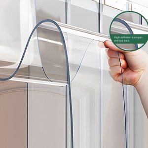 Tirai pintu lembut PVC transparan, untuk empat musim, partisi AC hangat untuk penggunaan komersial rumah tangga, pemotong - Product Image 6