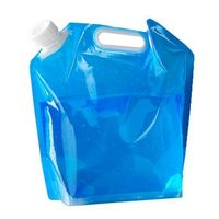 Réservoir d'eau pliable bleu 5L avec bec conteneur portable et pliable pour camping survie bain et cuisine d'urgence