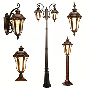 Lampadaire LED classique européen, alimenté par courant alternatif, étanche IP65, pour aménagement paysager et jardin, prix raisonnable sur mesure - Product Image 1