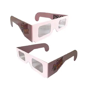 سريع إيفاد رخيصة مخصص الألعاب النارية ورقة 3D نظارات 3D كرتون الألعاب النارية نظارات انعراج
