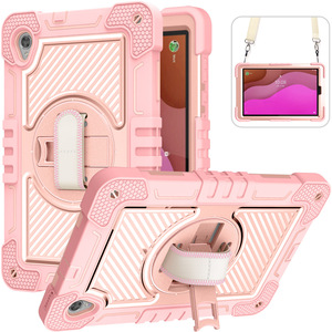 <span class=keywords><strong>Housse</strong></span> de protection <span class=keywords><strong>pour</strong></span> <span class=keywords><strong>tablette</strong></span> <span class=keywords><strong>Lenovo</strong></span> Tab <span class=keywords><strong>M10</strong></span> <span class=keywords><strong>HD</strong></span> Gen2 X306 avec support rotatif, étui en silicone résistant aux chutes avec sangle de main et d'épaule - Product Image 3