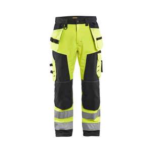 BLAKLADER - 156725173399C48 Pantalones artesanos Softshell de alta visibilidad Amarillo/Negro-EAN 7330509405789 ROPA DE TRABAJO DE 2017 - Product Image 1