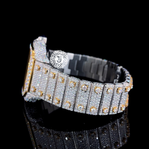 Montre mécanique de luxe de qualité supérieure, nouvelle arrivée, 41 mm, mouvement ETA, avec moissanite, en gros, JXSP77 - Product Image 4