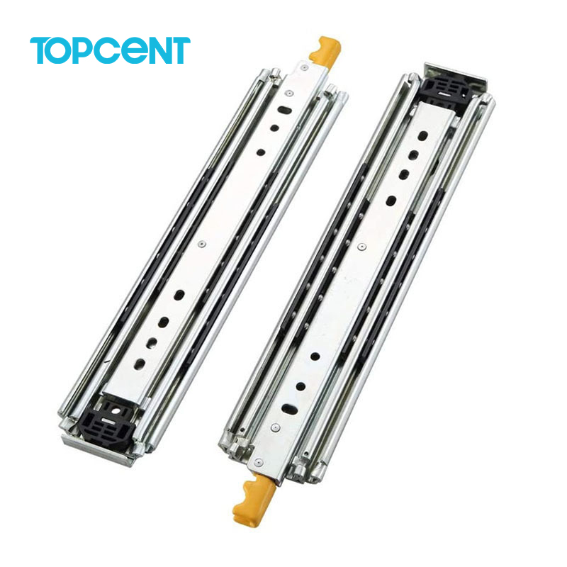 Topcnet 200kg Tool Box Drawer Slide 1200Mm Auto Close Rail Triple Extension Heavy Duty Runner