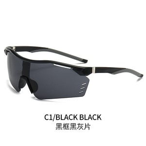 Lunettes de sport pour cyclisme, miroir polarisé UV400, résistant au vent, monture noire et bleue - Product Image 4