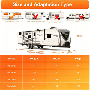 Housses de camping-car Bestway F-52 personnalisées en non-tissé, épaisseur 4 mil, imperméables, résistantes aux UV, protection quatre saisons, garantie 1 an <span class=keywords><strong>pour</strong></span> l'extérieur - Product Image 3