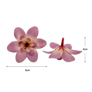 Flores de orquídea de seda artificial Dongchen Crafts para accesorios para el cabello y decoración del hogar - Product Image 5