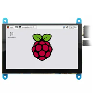 شاشة عرض Raspberry Pi بقياس 5 بوصة بمنفذ USB تعمل باللمس بسعة كبيرة لشاشة Raspberry PI 3B+ Raspberry PI 4B