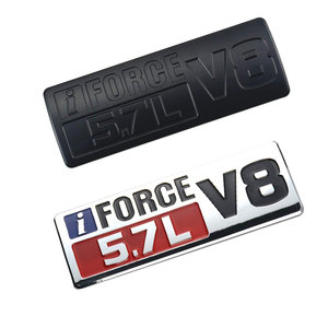 Personalizado negro ABS TRD PRO <span class=keywords><strong>IFORCE</strong></span> 5.7L V8 coche emblema guardabarros lateral 3D coche pegatinas puerta insignia placa de identificación calcomanías para 2007-2021 tundra - Product Image 1