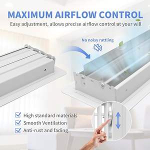 4X10 Pouces Sortie d'air au sol FL Sortie d'échappement Ouverture de <span class=keywords><strong>ventilation</strong></span> Fer à repasser Ouverture de <span class=keywords><strong>ventilation</strong></span> Blanc - Product Image 5