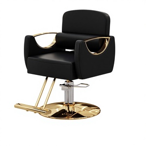 Fauteuil de Barbier en Cuir Inclinable et Rotatif avec Siège Élévateur pour Salon de Coiffure Usage Commercial - Product Image 1