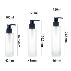 Botol Kaca Buram 100ml 120ml 150ml dengan Pompa Semprot untuk Minyak Rambut dan Losion Kosmetik - Product Image 2