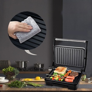 <span class=keywords><strong>Grill</strong></span> électrique portable double face antiadhésif avec revêtement PTFE pour petit-déjeuner ou steak, idéal pour la maison - Product Image 1