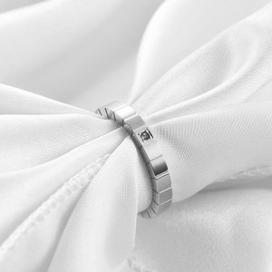 Anillo de Diamantes Geométricos de 3 mm para Mujer, Engaste de Bisel, Acero Inoxidable, Joyería de Moda, Regalo - Product Image 4