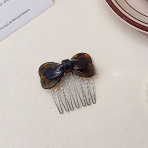 หวีติดผมทรงเรขาคณิตอะซิเตทสไตล์เกาหลีแบบคลาสสิก หวีเสียบผมหน้าม้าแบบซ่อนได้ อุปกรณ์เสริมผมด้านหน้าและด้านข้าง - Product Image 5