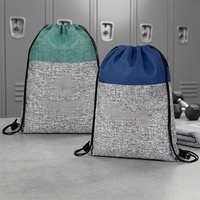 Sac à dos en toile de coton unisexe, personnalisé, imperméable, portable, décontracté, avec cordon de serrage, pour le sport