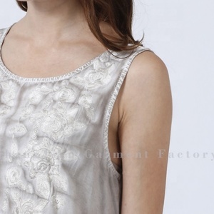 Vêtements pour femmes très vendus, dernière collection de chemisiers sans manches, broderie florale tendance, hauts pour femmes, vêtements d'été pour femmes ST044 - Product Image 6