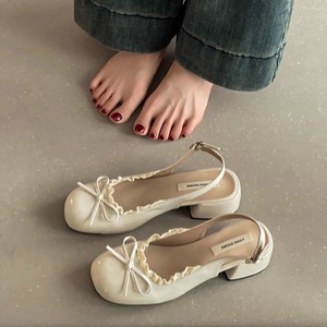 Chaussures de mariée en cuir souple de qualité supérieure, style mocassins, collection été-automne 2026, chaussures décontractées à talons hauts Mary Jane à la française - Product Image 2