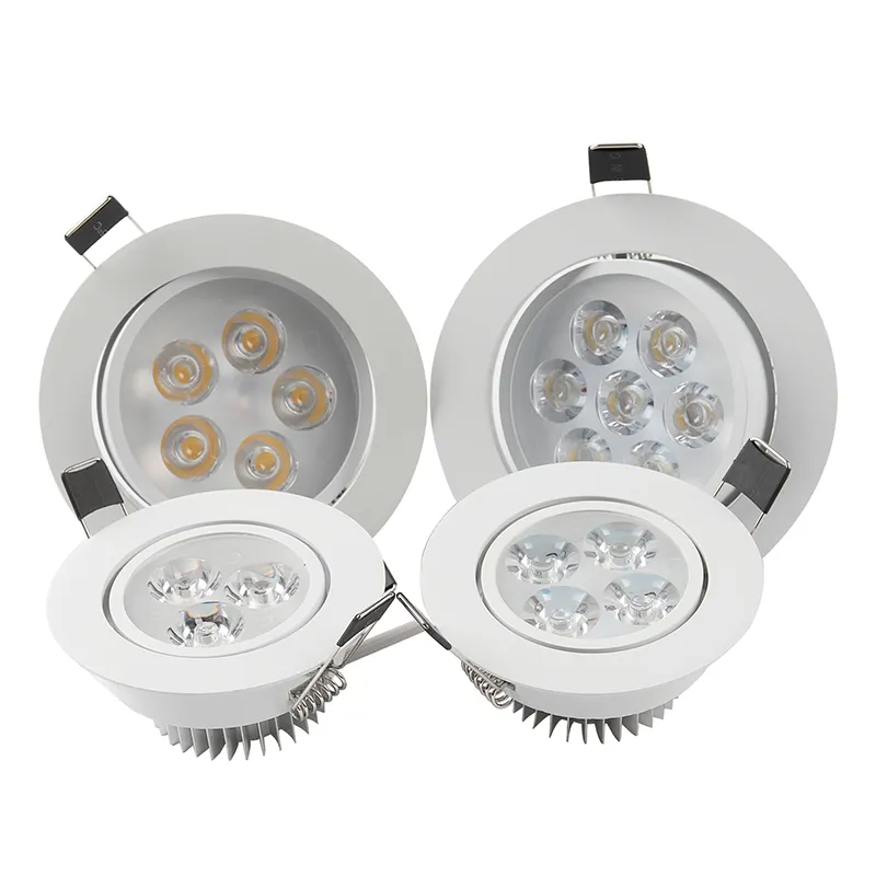 Ayarlanabilir tavan lambası 3W 5W 7W 9W 12W 15W 18W 24W 36W gömme LED tavan spot