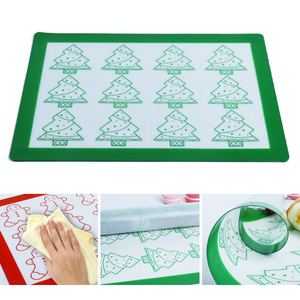 Factory New Design Christmas Printed <b>Silicone</b> <b>Baking</b> Mat Thickened High-temperature Resistant Non-stick <b>Baking</b> Mat for Cookies - Product Image 3