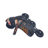 Patins à roulettes professionnels 2 en 1 en fibre de carbone réglables en PU pour adultes