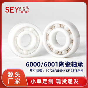 Rodamientos de Bolas de Cerámica SeYoo 6000/6001CE de 10 mm, Diseño Abierto, Alta Precisión para Instrumentos de Precisión - Product Image 5