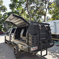 Caisse de rangement 4x4 en aluminium pour pick-up, avec tiroir de cuisine, support de réfrigérateur et boîte à outils