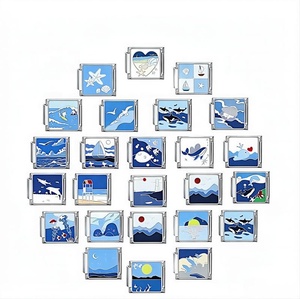 Charms Module Handmade Ocean Series DIY Italian-Style Modular Electroplated Guangdong-Made <b>Bracelet</b> Detachable Stretchy - Product Image 4