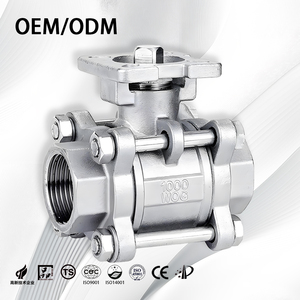 SS304/SS316 3-mảnh thép không gỉ Van bi 1000wog áp lực cao Van điều khiển bằng tay với NPT/BSP ren kết thúc cho nước - Product Image 1