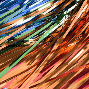 Xieli قوس قزح معدني بهرج هامش احباط إكليل معلقة الباستيل حزب خلفية زينة لافتة لامعة - Product Image 4