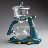 Tetera Magnética de Levitación Creativa, Hecha a Mano con Vidrio Resistente al Calor para Preparar Té