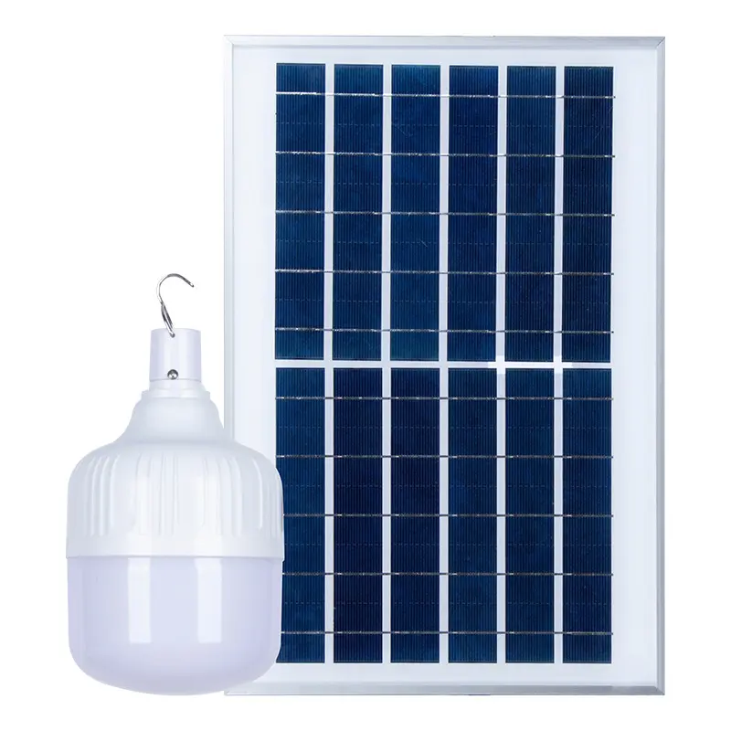 50/100W lampadine solari DC 12V energia solare portatile led luci solari lampadina di emergenza a Led lampadina solare