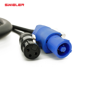<span class=keywords><strong>Combo</strong></span> 2 câbles <span class=keywords><strong>XLR</strong></span> et 1 câble d'alimentation CA 13/16awg 1,5/2,5 mm Fil électrique en cuivre Câble hybride pour l'éclairage de scène Connexion Powercon Dmx - Product Image 4