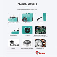 Pompe de surpression intelligente blindée DC 24V 78W 1/2 pouce pour usage domestique, économie d'énergie, détection intelligente du débit d'eau