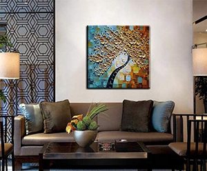 Peinture à l'huile sur toile personnalisée, style impressionniste, amande <span class=keywords><strong>en</strong></span> <span class=keywords><strong>fleurs</strong></span>, texture 3D abstraite, <span class=keywords><strong>fleurs</strong></span>, pour décoration intérieure - Product Image 2